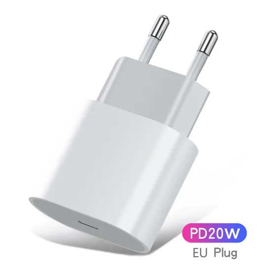 Original Us/UK/EU Wall Plug USB C Power Adapter 20W Pd Charger for iPhone 14 PRO Max Adapter USB C Charger Block for iPhone 13 12 11 X Xs Max