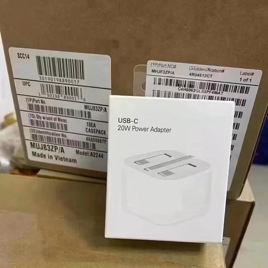 Original Us/UK/EU Wall Plug USB C Power Adapter 20W Pd Charger for iPhone 14 PRO Max Adapter USB C Charger Block for iPhone 13 12 11 X Xs Max