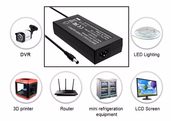 Chine usine AC DC 5 volts/6 V/9 V/12 V/18 V/24 V/48 V 1A 2A 3A 4A 5A adaptateur d'alimentation de bureau pour ordinateur portable/LED/CCTV/chargeur de batterie